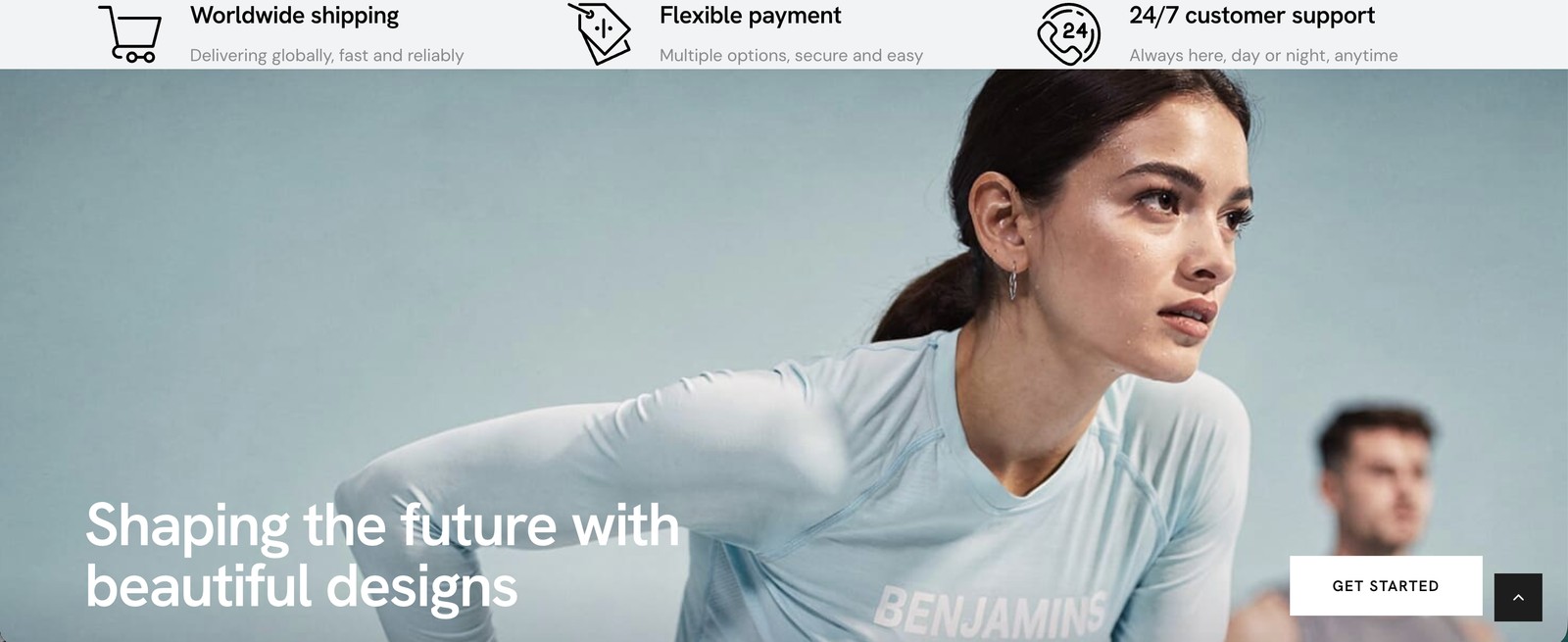 Benjamins athletic apparel and sportswear modern online shopping platform